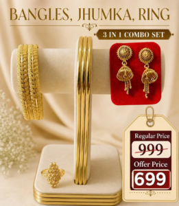 চুড়ি+ঝুমকা+আংটি কম্বো C3