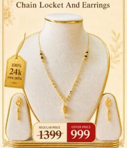 22 ক্যারেট গোল্ড প্লেটেড সেট Code G27